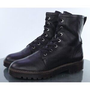 Nordstrom Moonie-Lea $180 Women's Water Resistant Combat Boots Size 12 M Leather